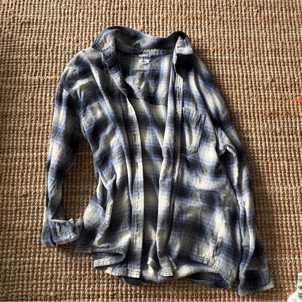 garage blue flannel